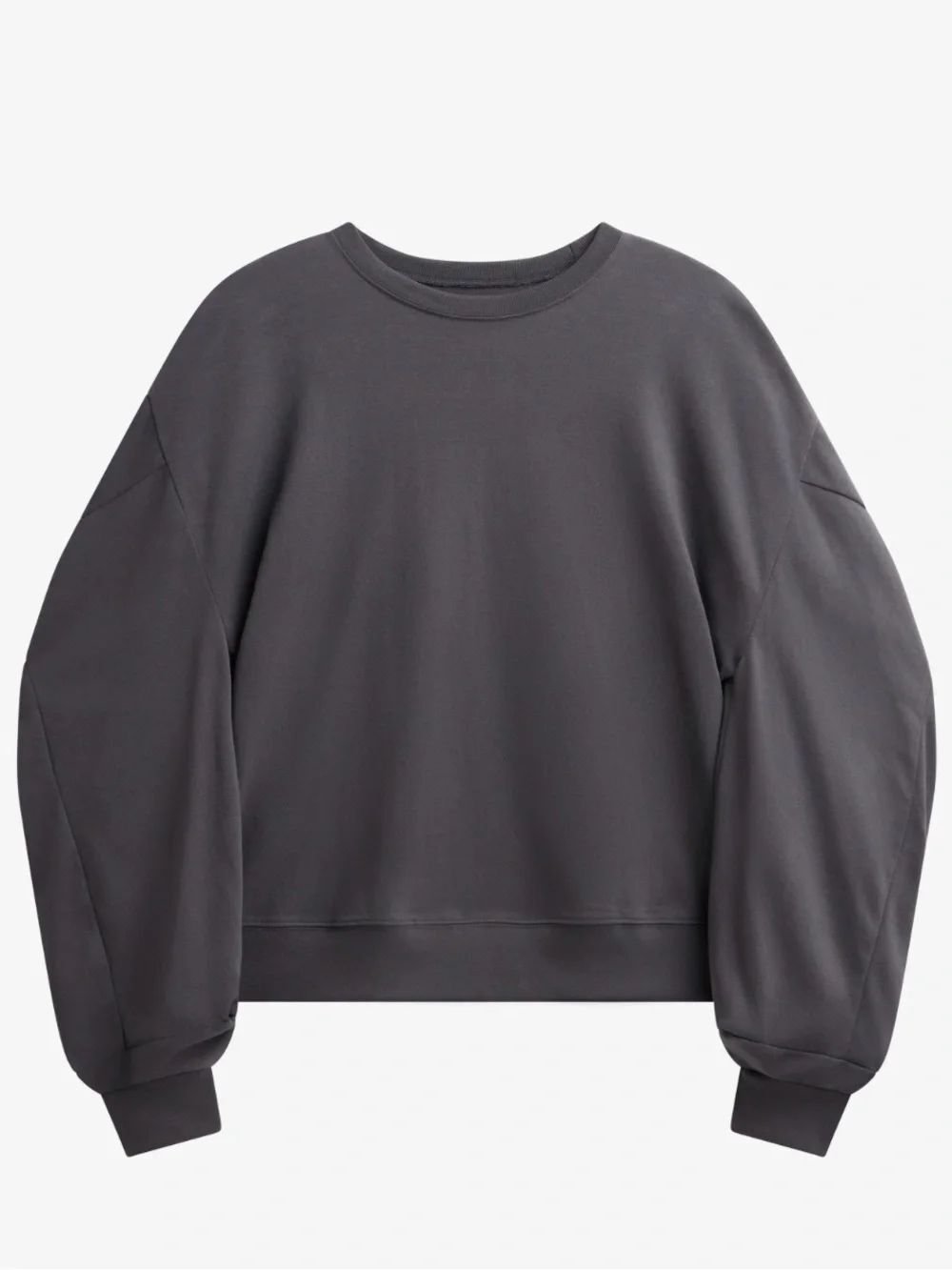 0154 Women's Oversized Crewneck Sweatshirt - Charcoal